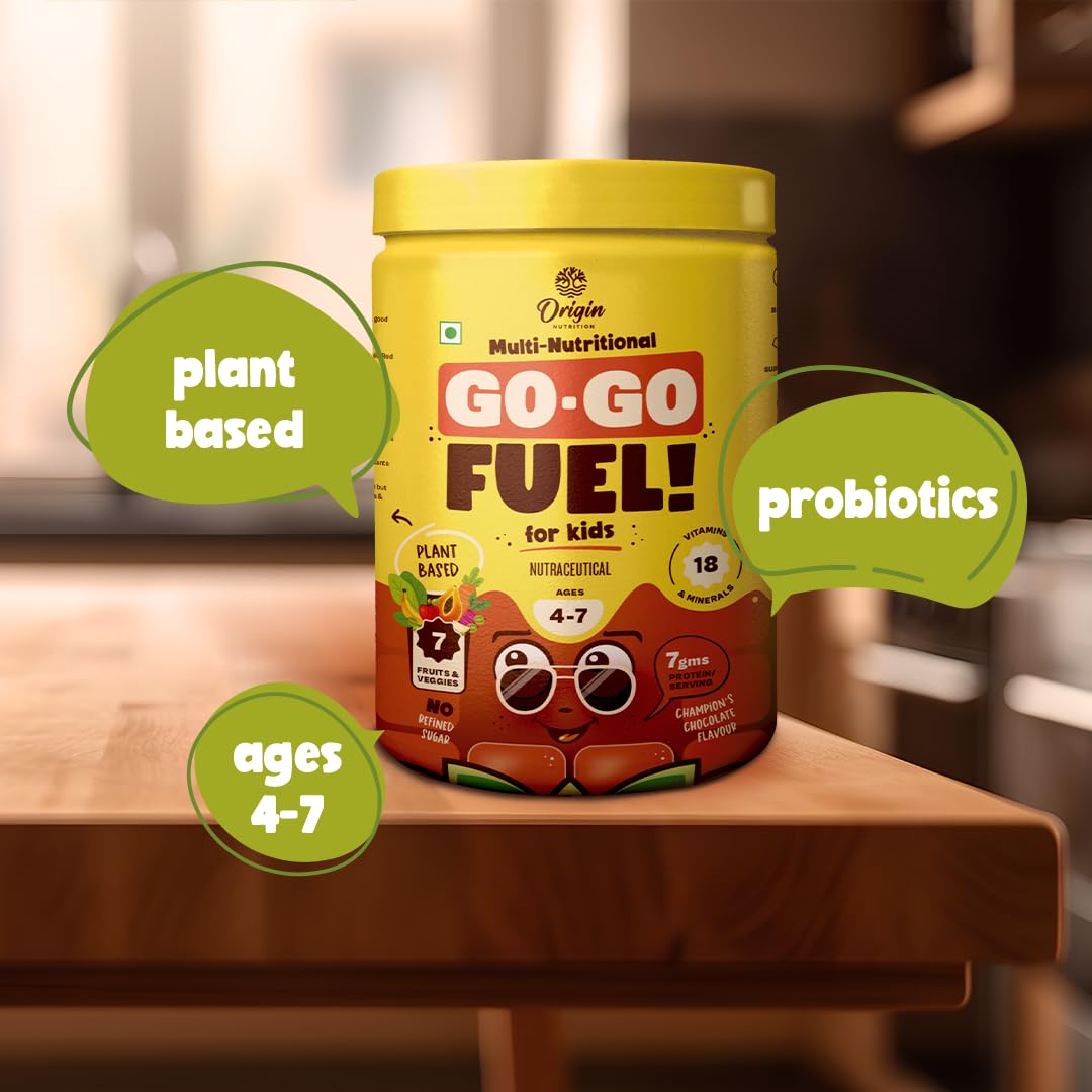 Origin Nutrition Multi-Nutritional Go-Go Fuel Champion’s Chocolate Flavour Powder for 4-7 Year Kids, 400 gm, Pack of 1 Origin Nutrition Multi-Nutritional Go-Go Fuel Champion’s Chocolate Flavour Powder for 4-7 Year Kids, 400 gm, Pack of 1