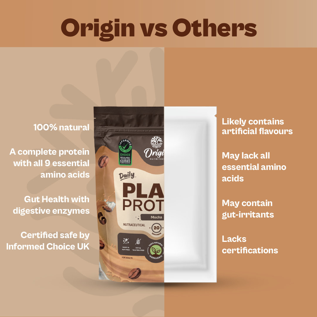 Origin Nutrition Daily Plant Protein Mocha Flavour Powder, 800 gm, Pack of 1 Origin Nutrition Daily Plant Protein Mocha Flavour Powder, 800 gm, Pack of 1