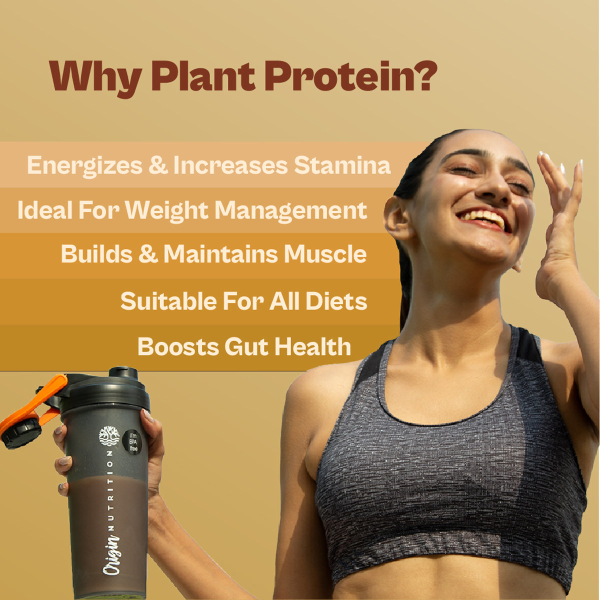 Origin Nutrition 100% Natural Daily Plant Protein Creamy Vanilla Flavour Powder, 792 gm | 25gm Protein per Serving | No Added Sugar , Pack of 1 Origin Nutrition 100% Natural Daily Plant Protein Creamy Vanilla Flavour Powder, 792 gm | 25gm Protein per Serving | No Added Sugar , Pack of 1