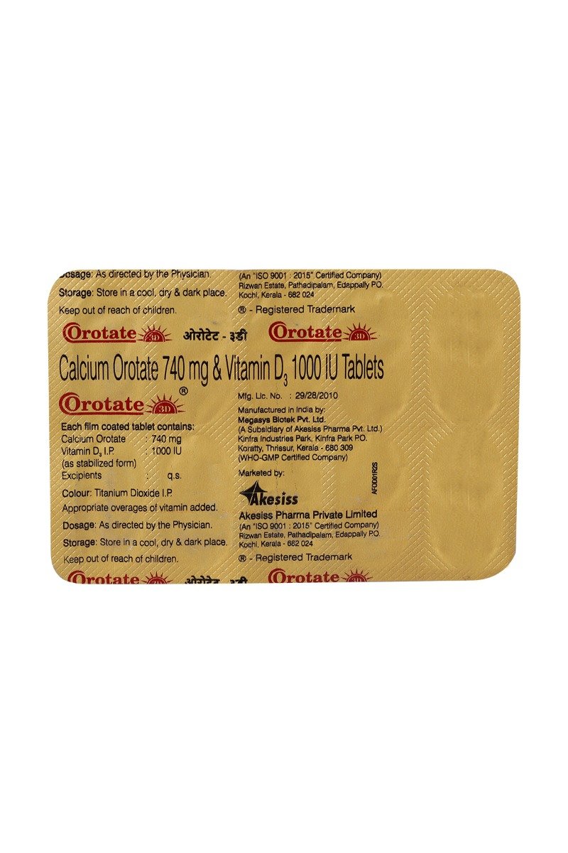 Orotate Tablet 10's, Pack of 10 TabletS Orotate Tablet 10's, Pack of 10 TabletS