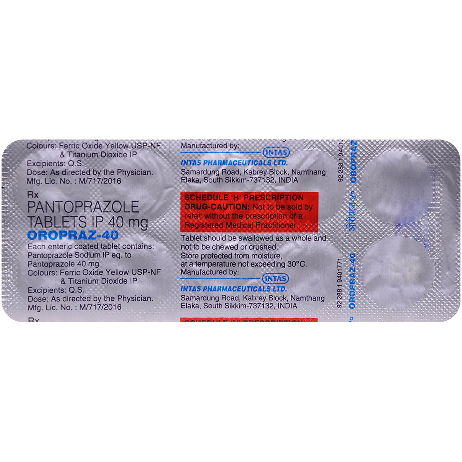 Oropraz 40 mg Tablet 10's, Pack of 10 TABLETS Oropraz 40 mg Tablet 10's, Pack of 10 TABLETS