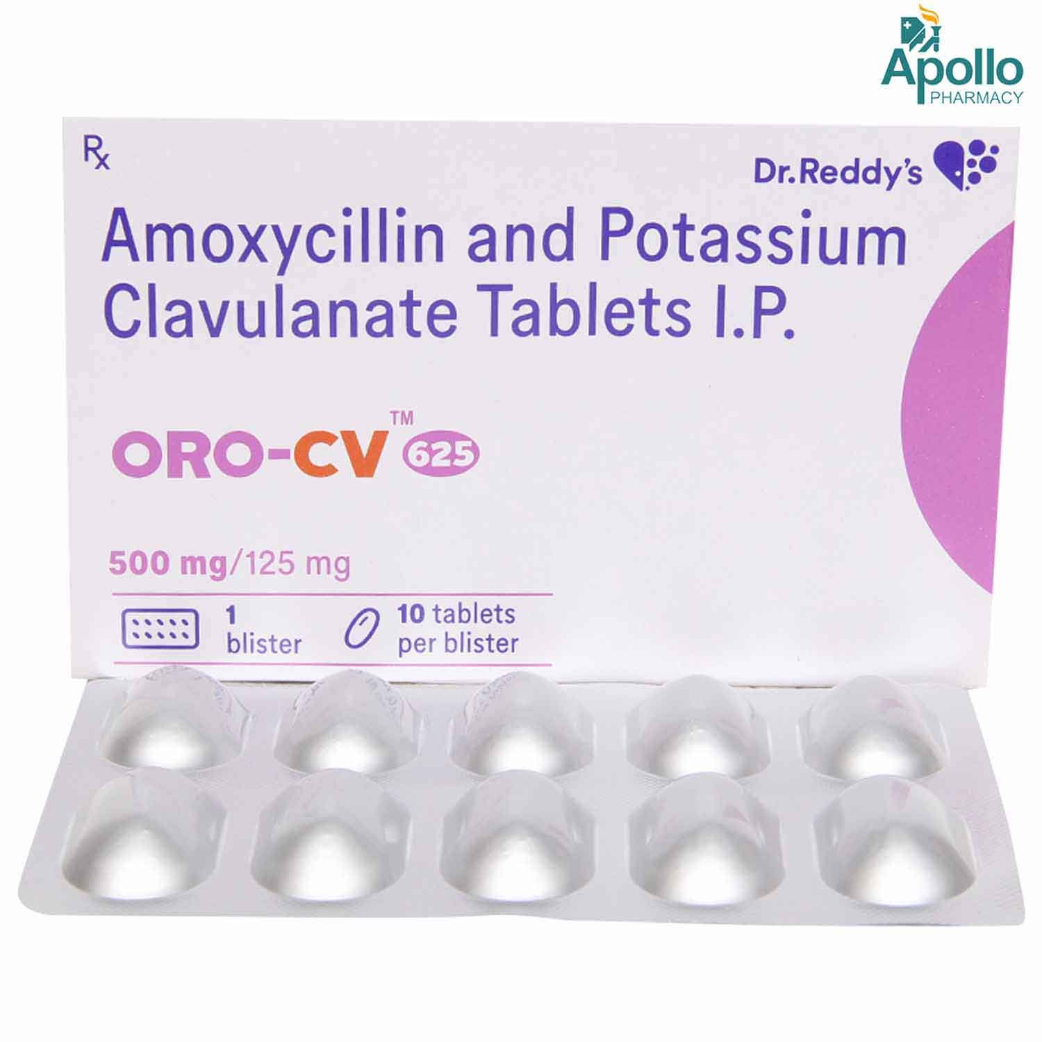 ORO CV 625MG TABLET 10'S, Pack of 10 TabletS ORO CV 625MG TABLET 10'S, Pack of 10 TabletS