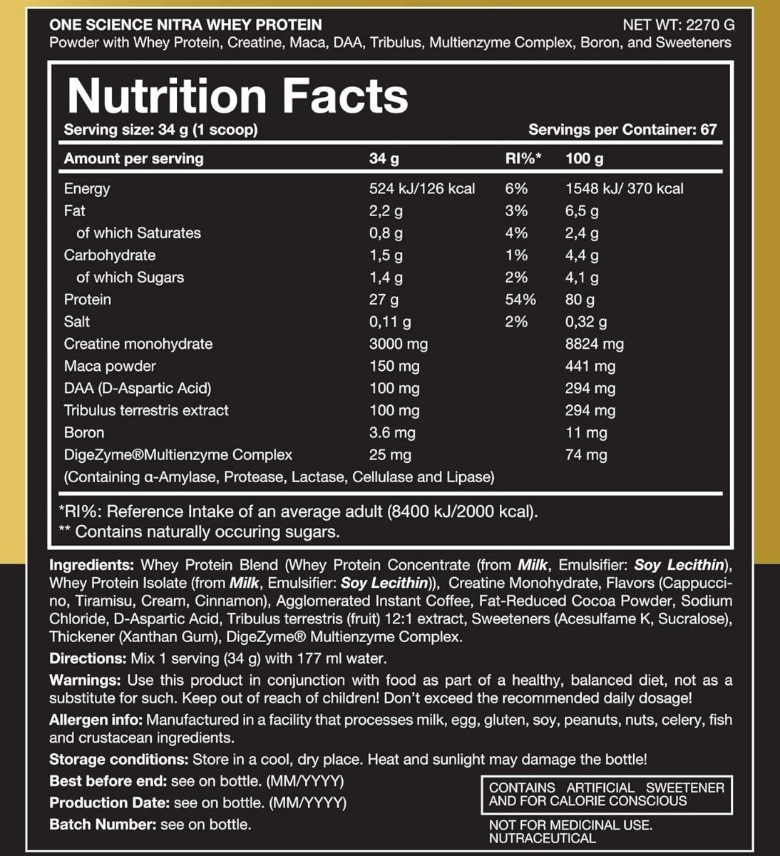 One Science Nutrition (OSN) Nitra Whey Protien Chocolate Brownie Flavour Powder, 2.27 kg, Pack of 1 One Science Nutrition (OSN) Nitra Whey Protien Chocolate Brownie Flavour Powder, 2.27 kg, Pack of 1