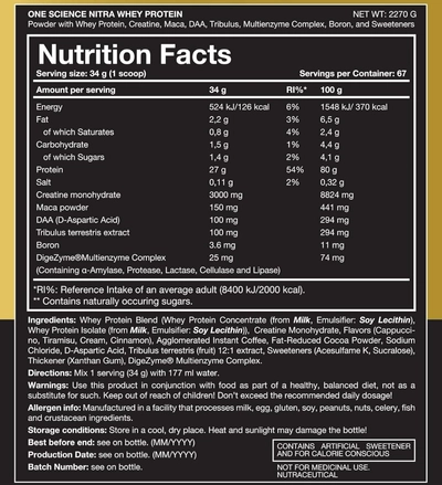 One Science Nutrition (OSN) Nitra Whey Protien Chocolate Brownie Flavour Powder, 2.27 kg, Pack of 1