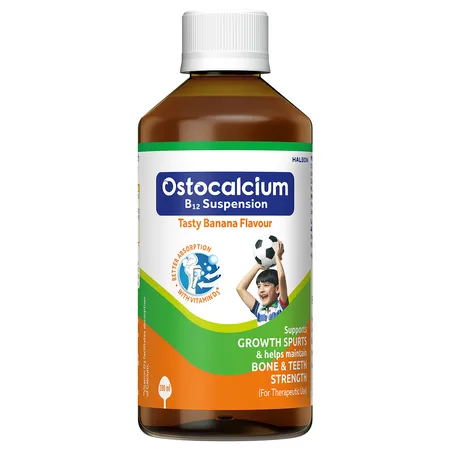 Ostocalcium B12 Banana Flavour Syrup, 200 ml