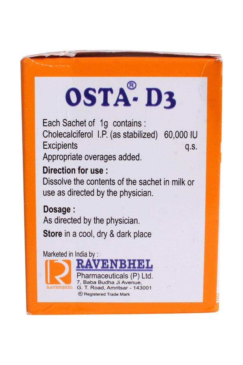 Osta D3 Sachet 1 gm Price, Uses, Side Effects, Composition Apollo Pharmacy