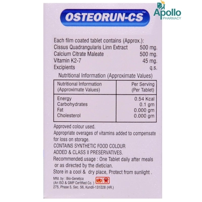 Osteorun CS Tablet 30's, Pack of 1 Tablet