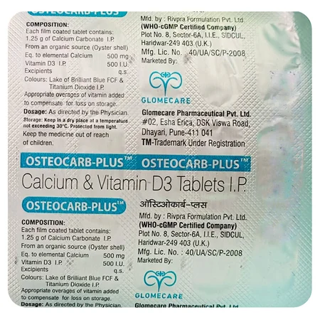 Osteocarb-Plus Tablet 15's