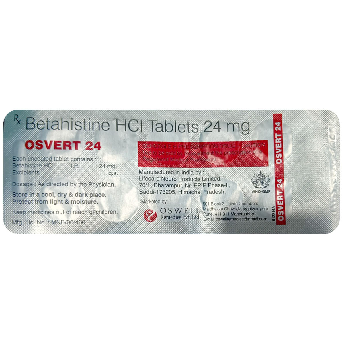 Osvert 24 Tablet 10's, Pack of 10 Osvert 24 Tablet 10's, Pack of 10