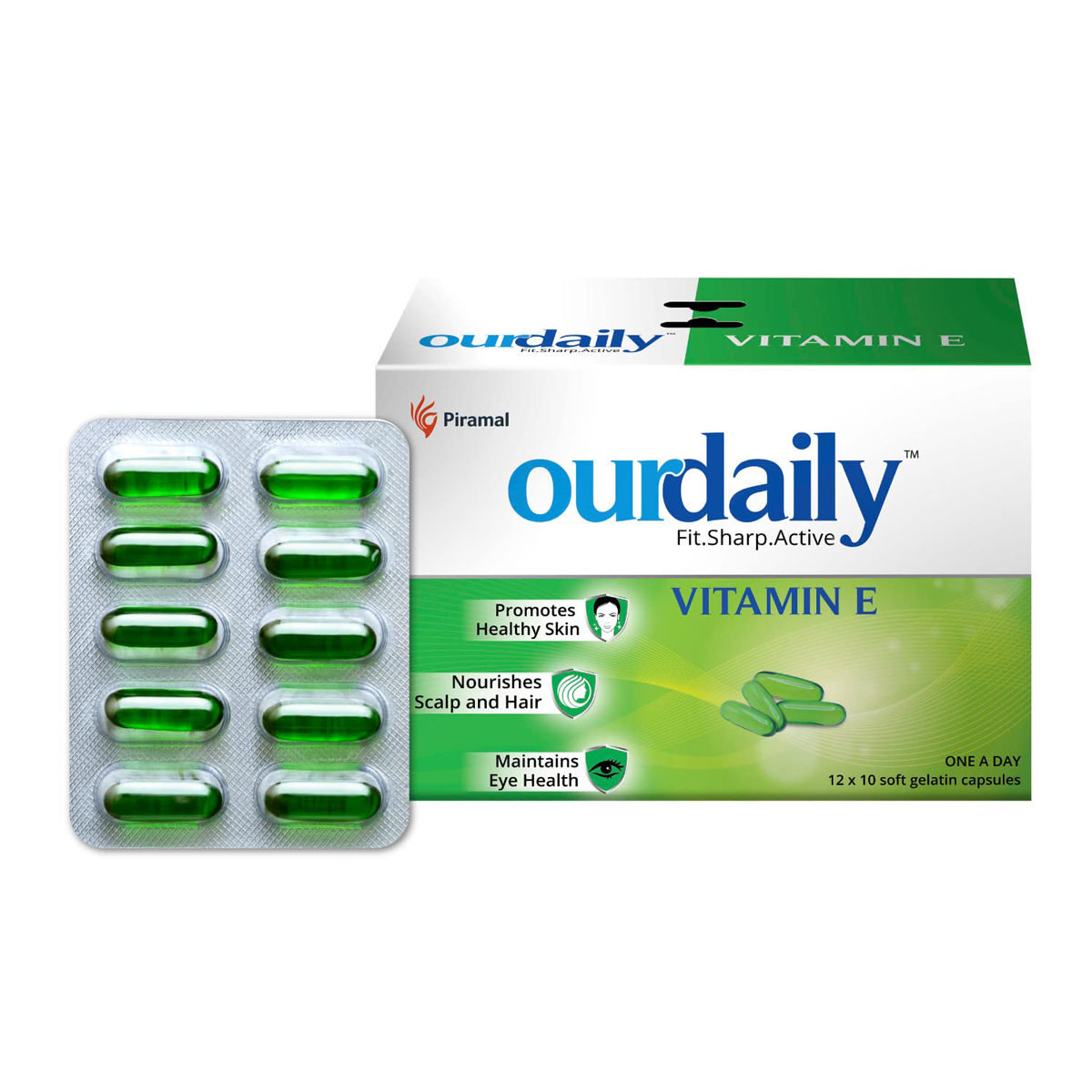 Ourdaily Vitamin E 400 mg, 10 Soft Gelatin Capsules Price, Uses, Side