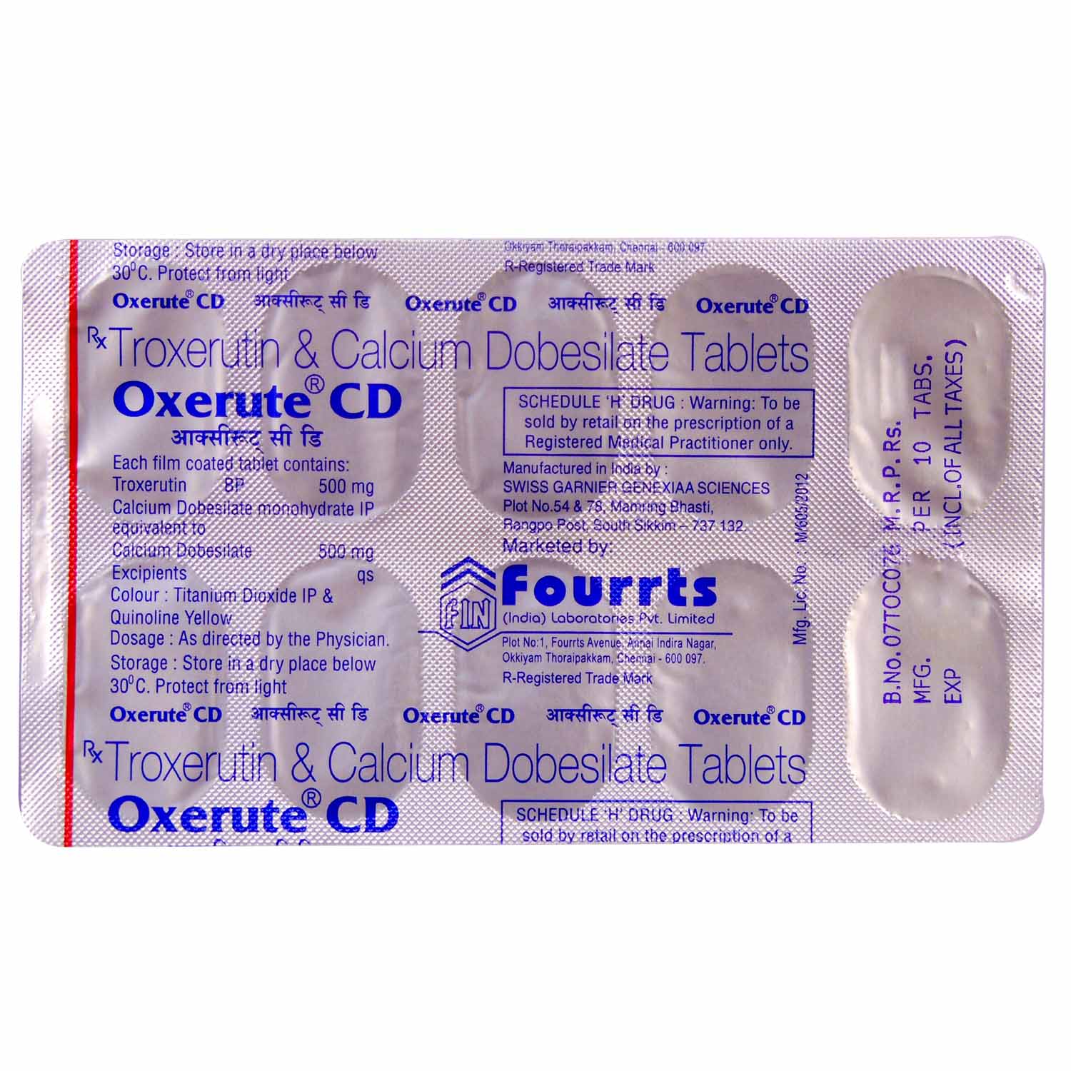 Oxerute CD Tablet 10's, Pack of 10 Oxerute CD Tablet 10's, Pack of 10