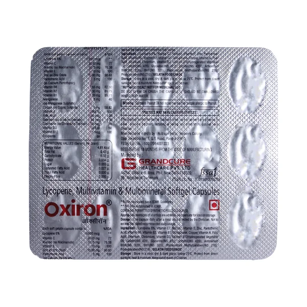 Oxiron Capsule 15's, Pack of 15 CAPSULES