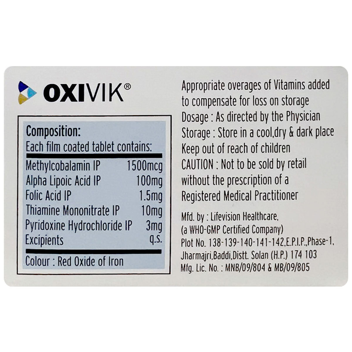 Oxivik Tablet 10's, Pack of 10 Oxivik Tablet 10's, Pack of 10