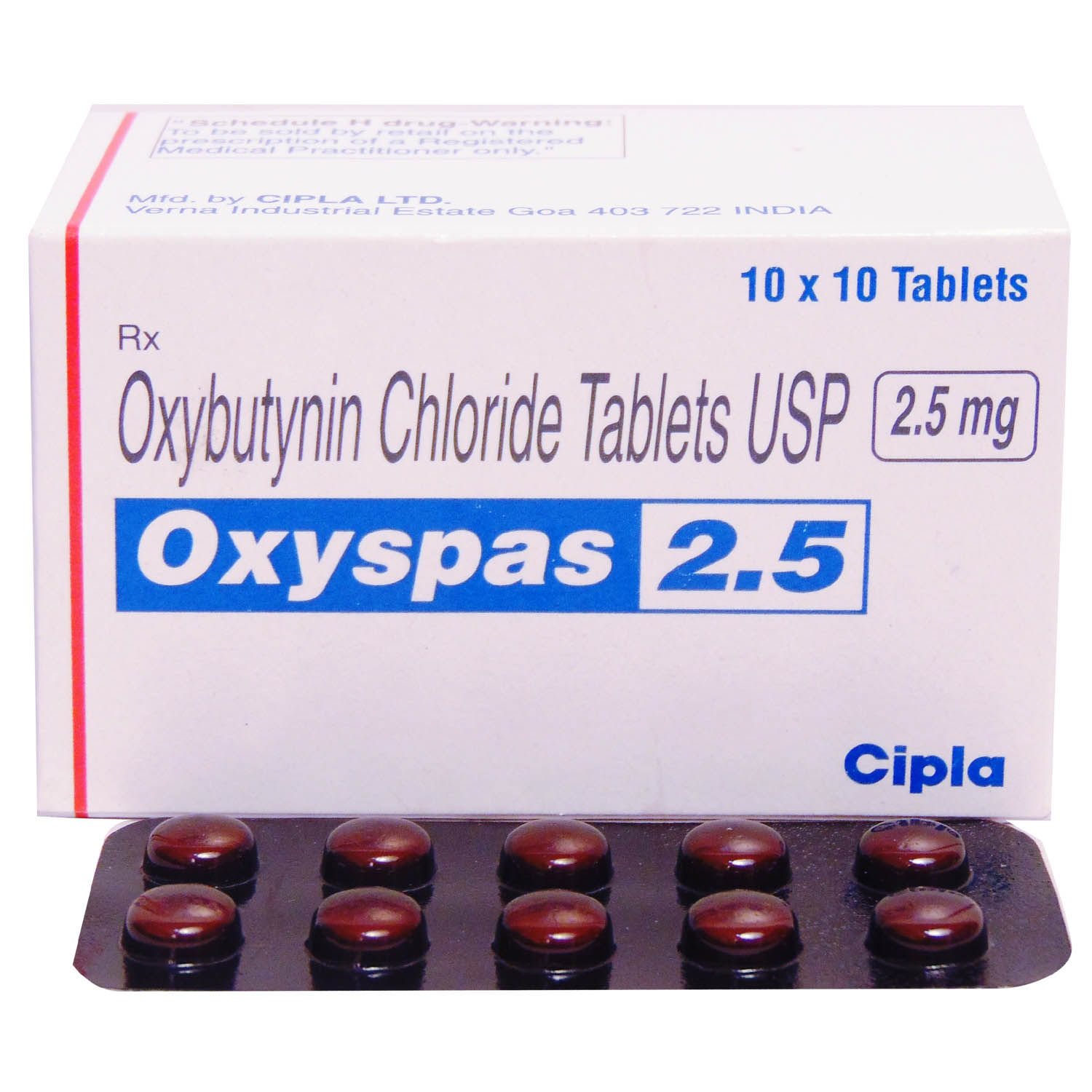 Buy Oxyspas 2.5 Tablet 10's Online