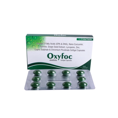 Oxyfoc Softgel Capsule 10's, Pack of 10