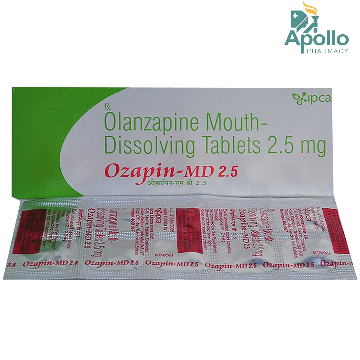 Ozapin-MD 2.5 Tablet 10's, Pack of 10 TABLETS Ozapin-MD 2.5 Tablet 10's, Pack of 10 TABLETS