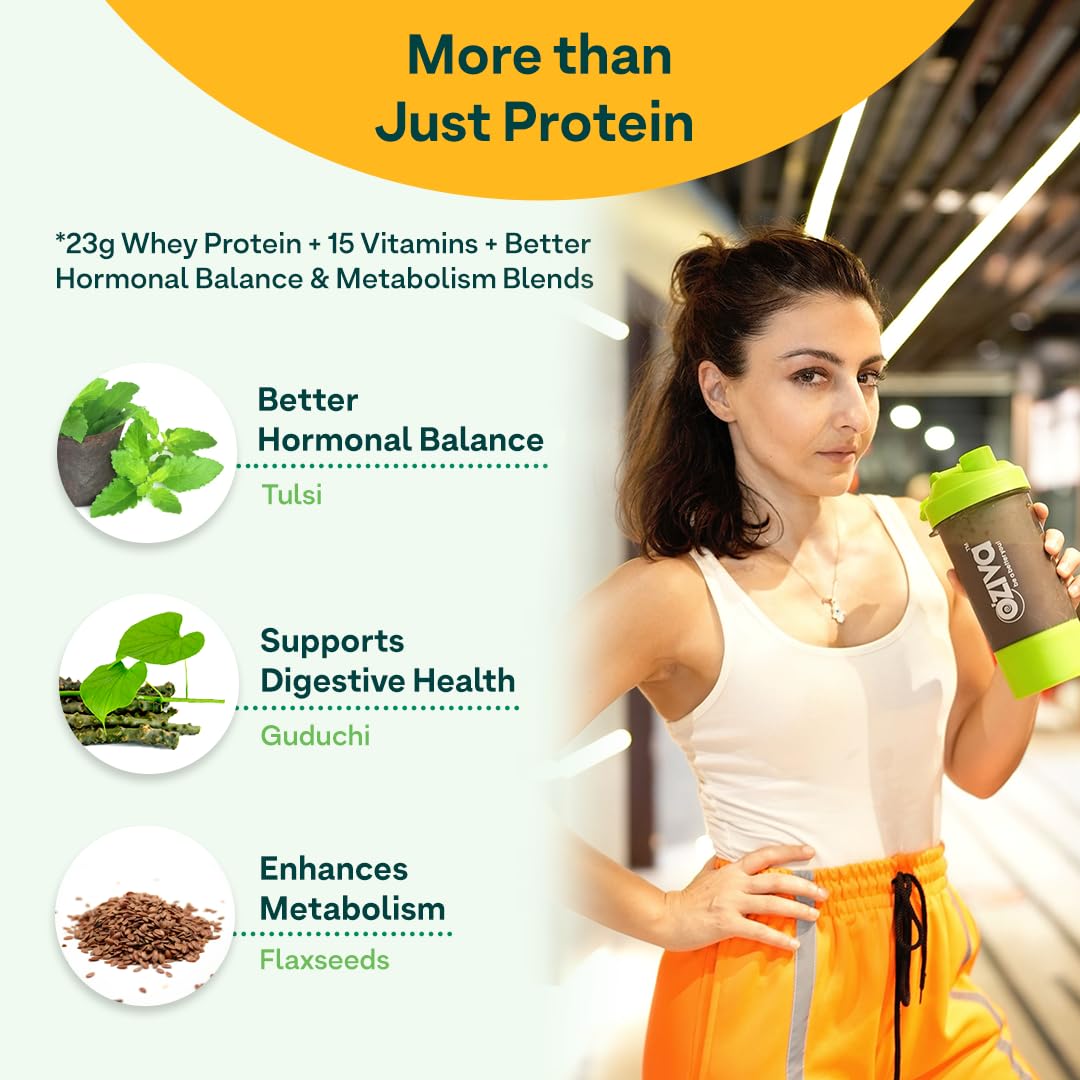 OZiva Protein & Herbs Chocolate Flavour Powder for Women, 453 gm, Pack of 1 OZiva Protein & Herbs Chocolate Flavour Powder for Women, 453 gm, Pack of 1