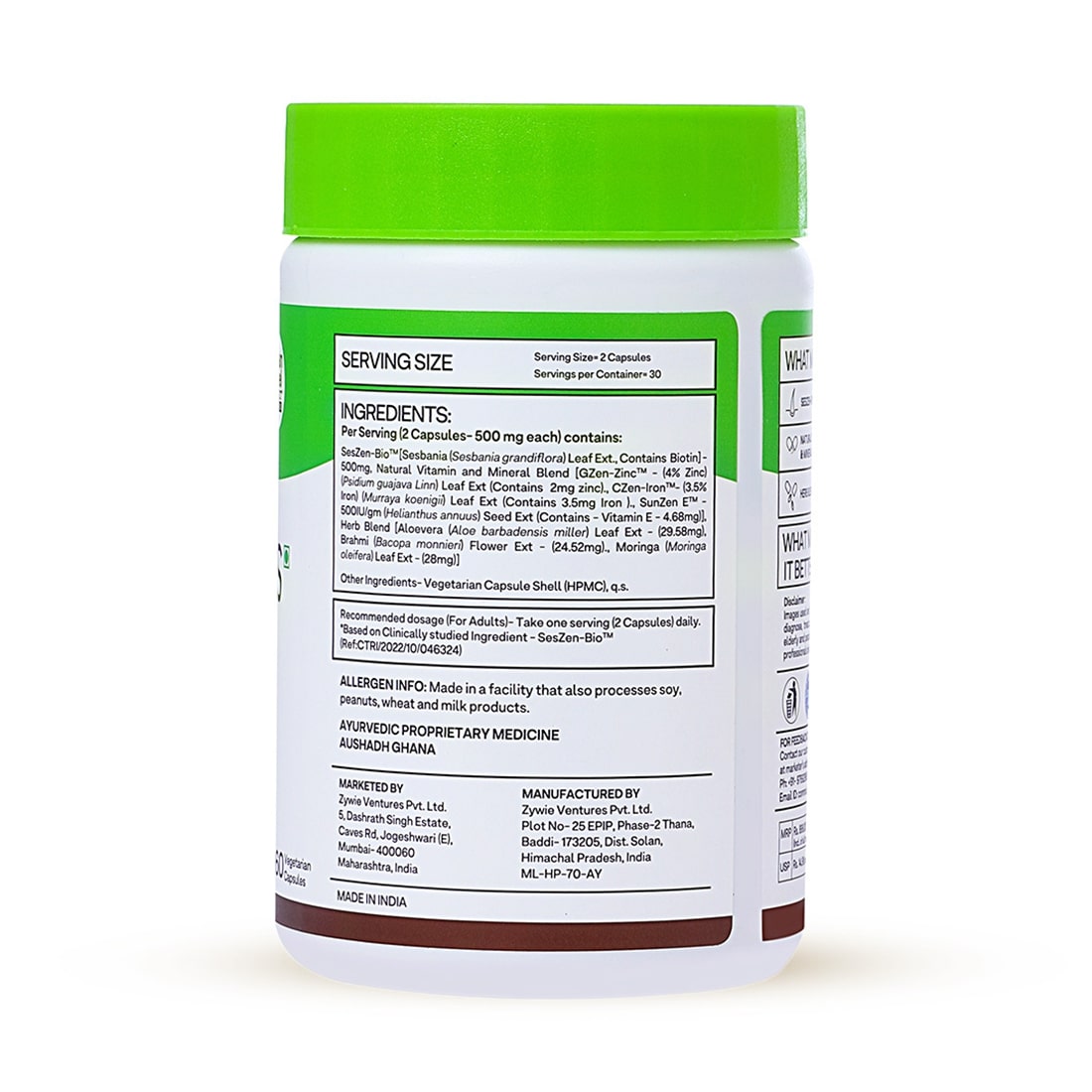 OZiva Hair Vitamins with Biotin, Vitamin E & Iron for Hair Re-growth & Hairfall Control, 60 Capsules, Pack of 1 OZiva Hair Vitamins with Biotin, Vitamin E & Iron for Hair Re-growth & Hairfall Control, 60 Capsules, Pack of 1