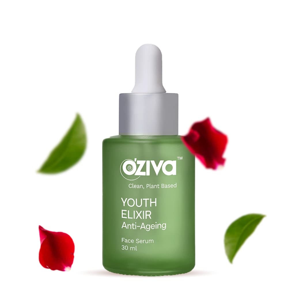 OZiva Youth Elixir Anti-Ageing Face Serum 30 ml | Tiare Flower Extract, Rosehip, Phyto Retinol | Reduces Wrinkles By 50% | Improve Skin Tightening | For All Skin Type, Pack of 1 OZiva Youth Elixir Anti-Ageing Face Serum 30 ml | Tiare Flower Extract, Rosehip, Phyto Retinol | Reduces Wrinkles By 50% | Improve Skin Tightening | For All Skin Type, Pack of 1