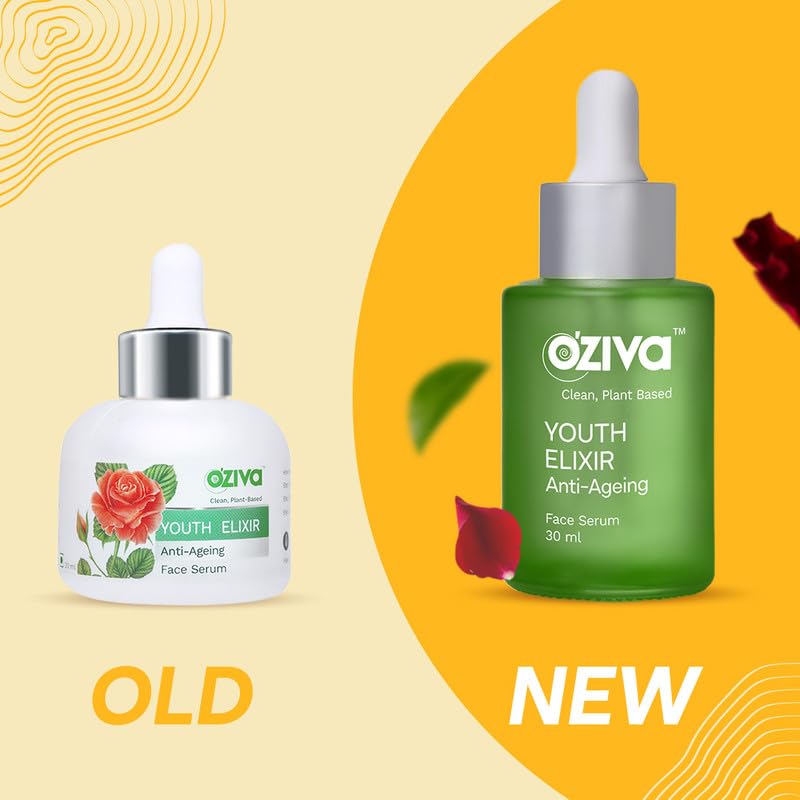 OZiva Youth Elixir Anti-Ageing Face Serum 30 ml | Tiare Flower Extract, Rosehip, Phyto Retinol | Reduces Wrinkles By 50% | Improve Skin Tightening | For All Skin Type, Pack of 1 OZiva Youth Elixir Anti-Ageing Face Serum 30 ml | Tiare Flower Extract, Rosehip, Phyto Retinol | Reduces Wrinkles By 50% | Improve Skin Tightening | For All Skin Type, Pack of 1