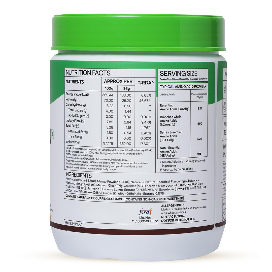 Buy OZiva Bioactive Plant Protein Rich Chocolate Flavour Powder, 500 gm ...
