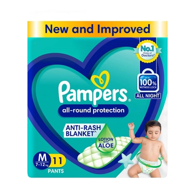 Pampers All-Round Protection Diaper Pants Medium, 11 Count, Pack of 1