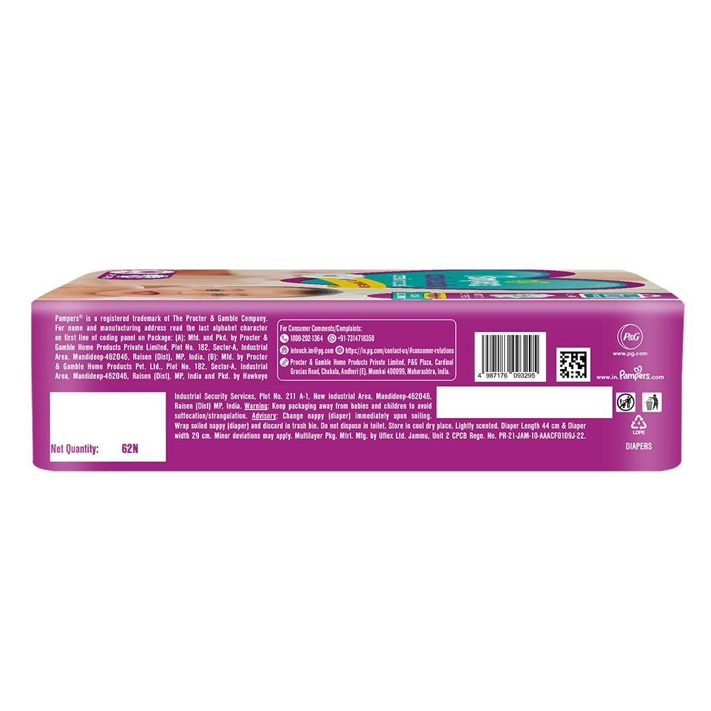 Pampers Active Baby Taped Diapers Medium, 62 Count, Pack of 1 Pampers Active Baby Taped Diapers Medium, 62 Count, Pack of 1