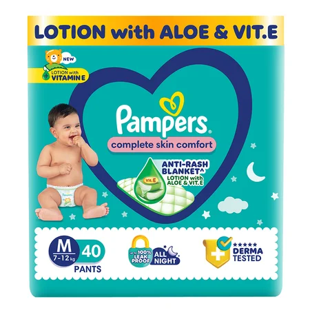 Pampers Complete Skin Comfort Diaper Pants Medium, 40 Count