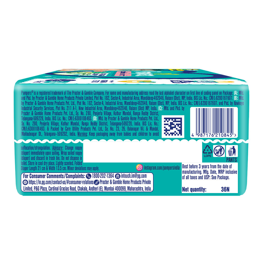 Pampers Complete Skin Comfort Diaper Pants Large, 36 Count, Pack of 1 Pampers Complete Skin Comfort Diaper Pants Large, 36 Count, Pack of 1