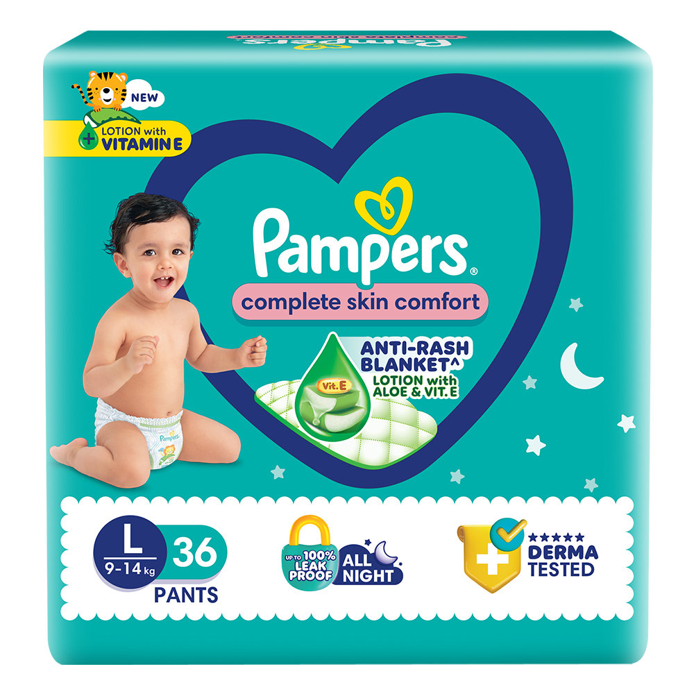 Pampers Complete Skin Comfort Diaper Pants Large, 36 Count, Pack of 1 Pampers Complete Skin Comfort Diaper Pants Large, 36 Count, Pack of 1