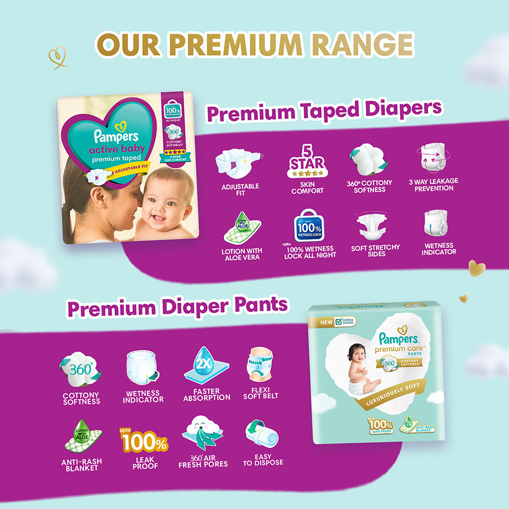 Pampers Active Baby Taped Diapers Small, 46 Count, Pack of 1 Pampers Active Baby Taped Diapers Small, 46 Count, Pack of 1