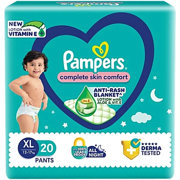 Pampers Complete Skin Comfort Diaper Pants XL, 20 Count, Pack of 1