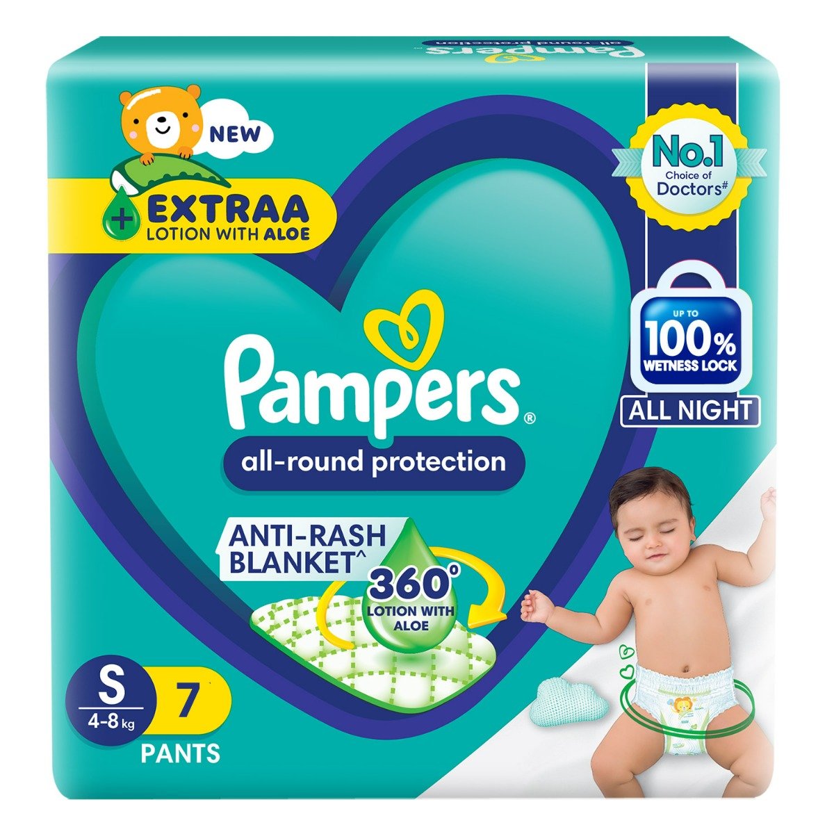 Pampers All-Round Protection Diaper Pants Small, 7 Count, Pack of 1 Pampers All-Round Protection Diaper Pants Small, 7 Count, Pack of 1