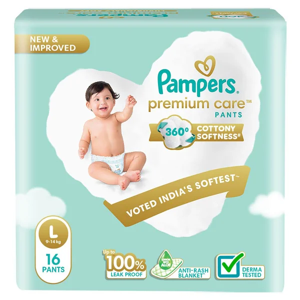 Pampers Premium Care Diaper Pants Large, 16 Count