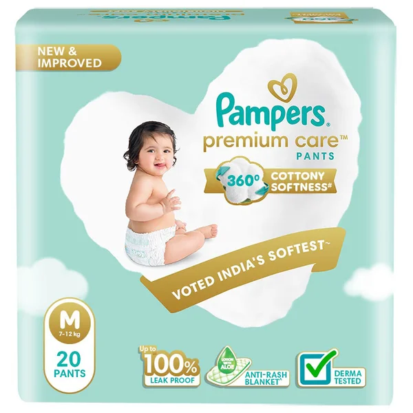 Pampers Premium Care Diaper Pants Medium, 20 Count