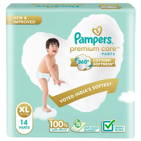 Pampers Premium Care Diaper Pants XL, 14 Count