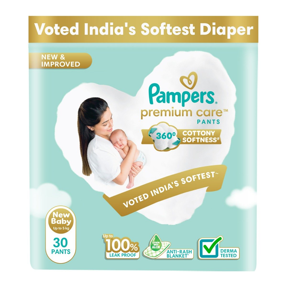 Pampers Premium Care Diaper Pants New Born, 30 Count, Pack of 1 Pampers Premium Care Diaper Pants New Born, 30 Count, Pack of 1