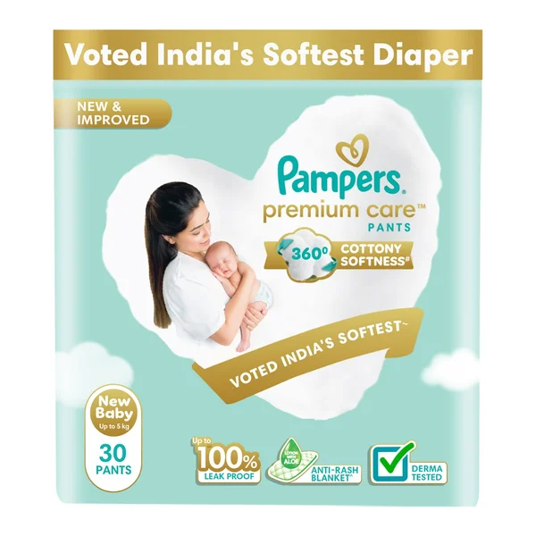 Pampers Premium Care Diaper Pants New Born, 30 Count