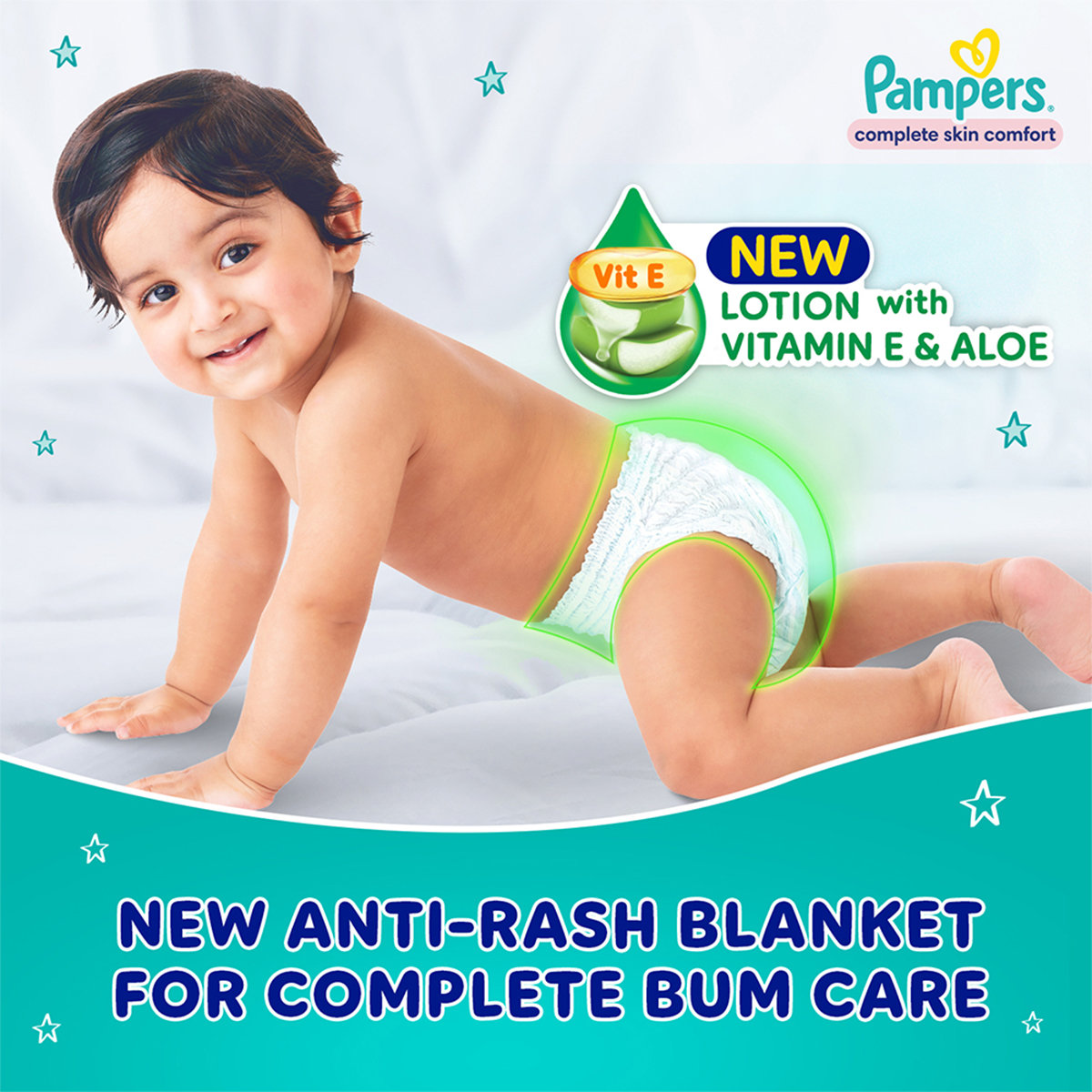 Pampers Complete Skin Comfort Diaper Pants Small, 52 Count, Pack of 1 Pampers Complete Skin Comfort Diaper Pants Small, 52 Count, Pack of 1