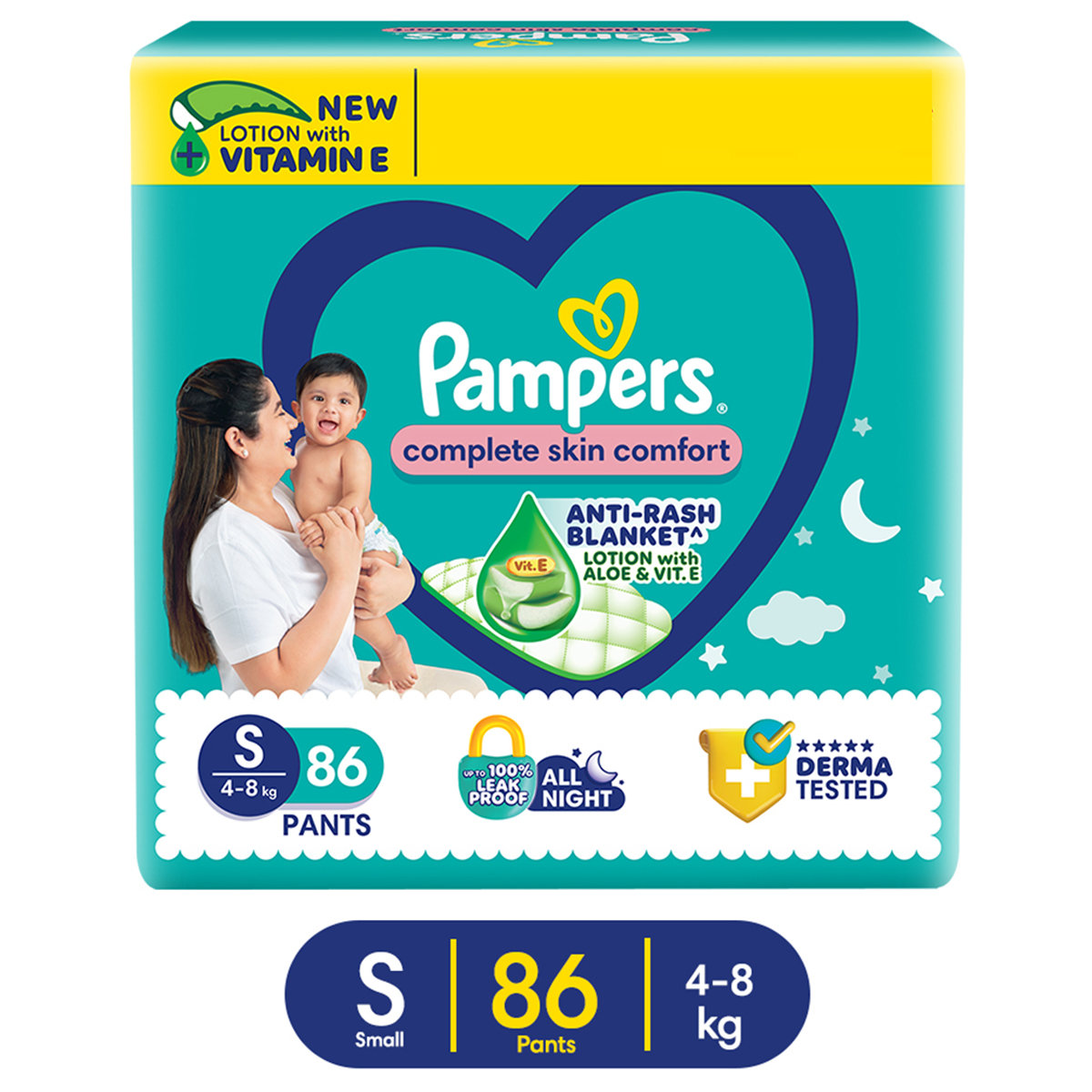 Pampers Complete Skin Comfort Diaper Pants Small, 86 Count, Pack of 1 Pampers Complete Skin Comfort Diaper Pants Small, 86 Count, Pack of 1