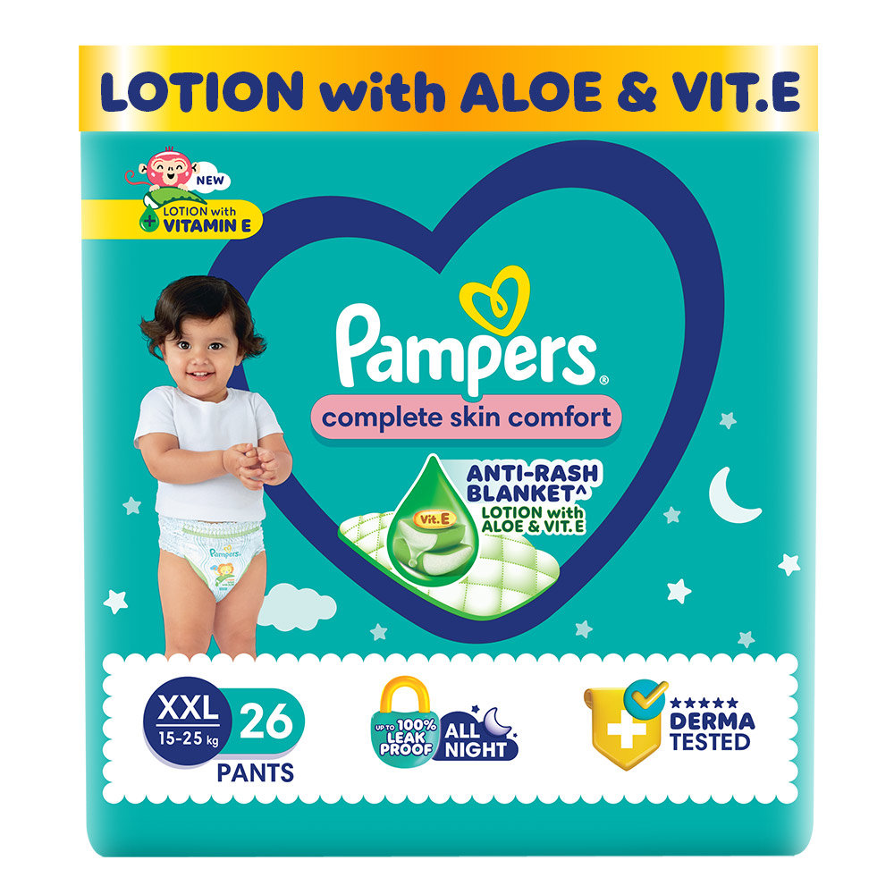 Pampers Complete Skin Comfort Diaper Pants XXL, 26 Count, Pack of 1 Pampers Complete Skin Comfort Diaper Pants XXL, 26 Count, Pack of 1