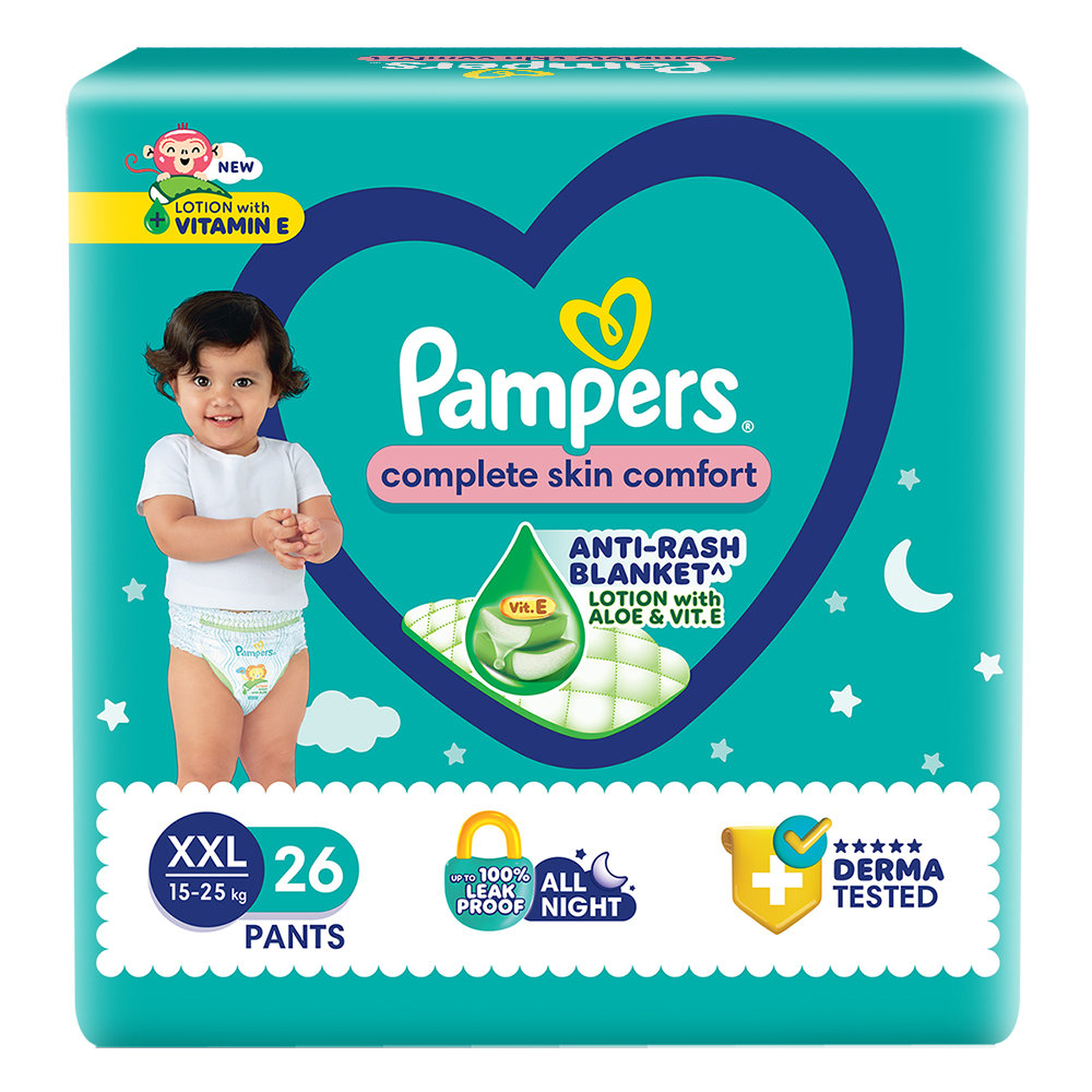 Pampers Complete Skin Comfort Diaper Pants XXL, 26 Count, Pack of 1 Pampers Complete Skin Comfort Diaper Pants XXL, 26 Count, Pack of 1