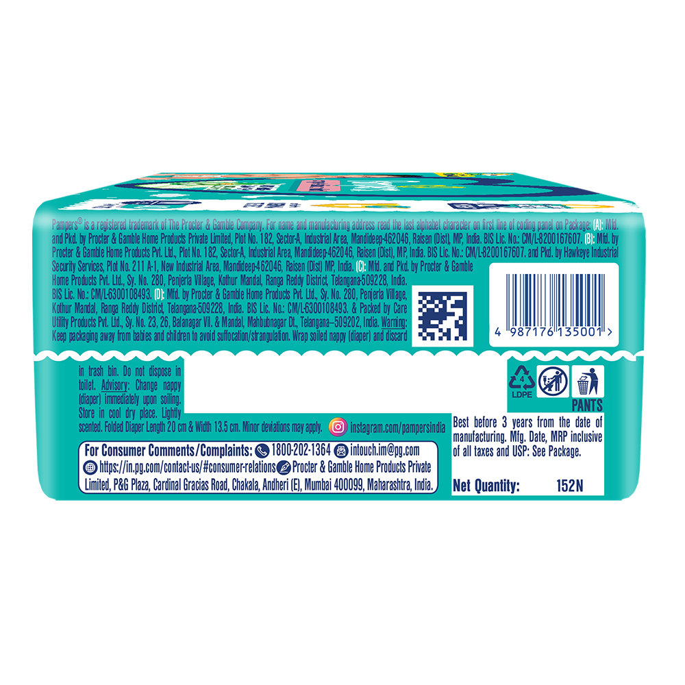 Pampers Complete Skin Comfort Diaper Pants Medium, 152 Count, Pack of 1 Pampers Complete Skin Comfort Diaper Pants Medium, 152 Count, Pack of 1