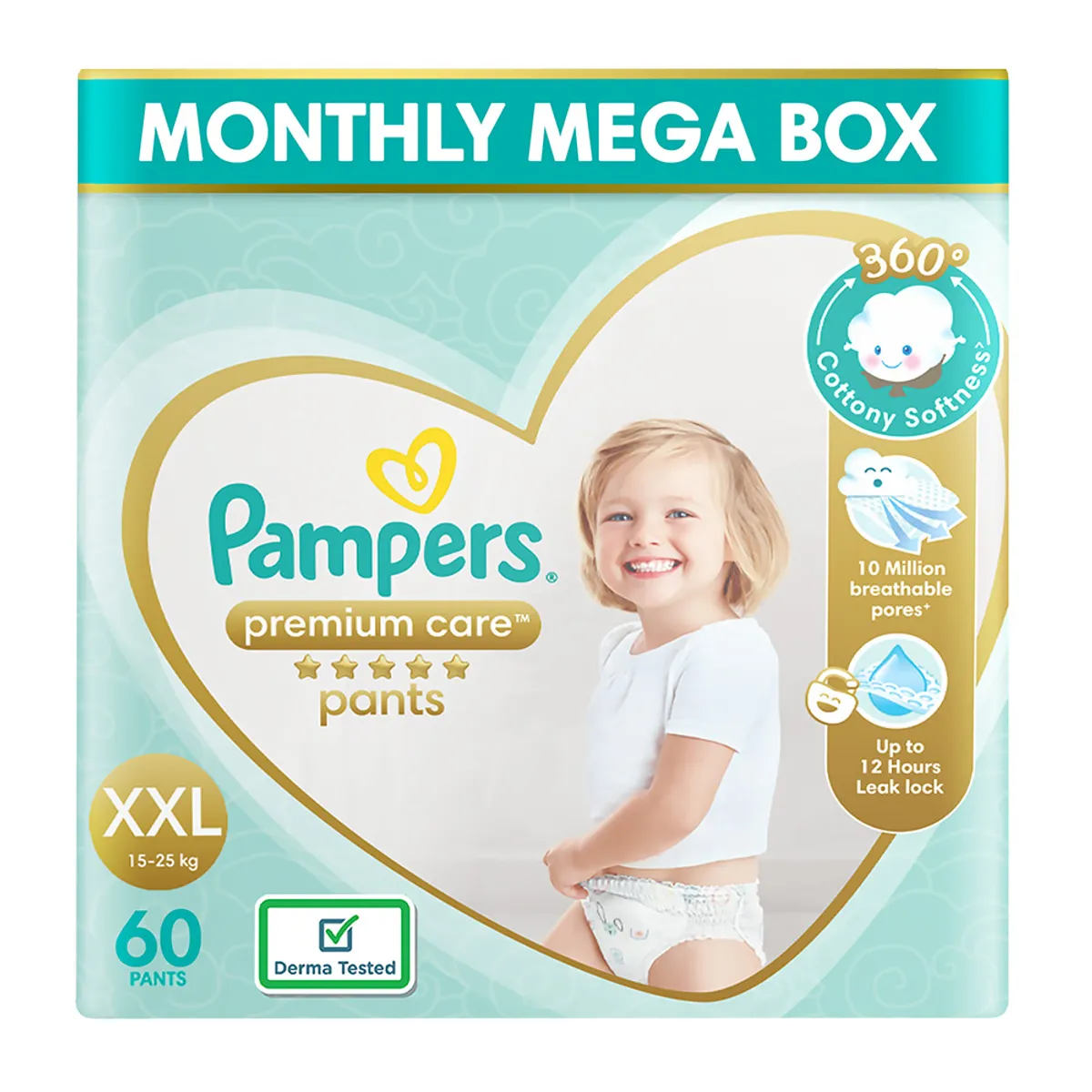 Buy Pampers Premium Care Diaper Pants XXL, 60 Count 19 Minutes