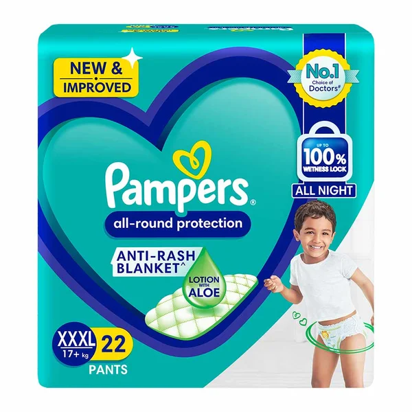Pampers All-Round Protection Diaper Pants XXXL, 22 Count, Pack of 1