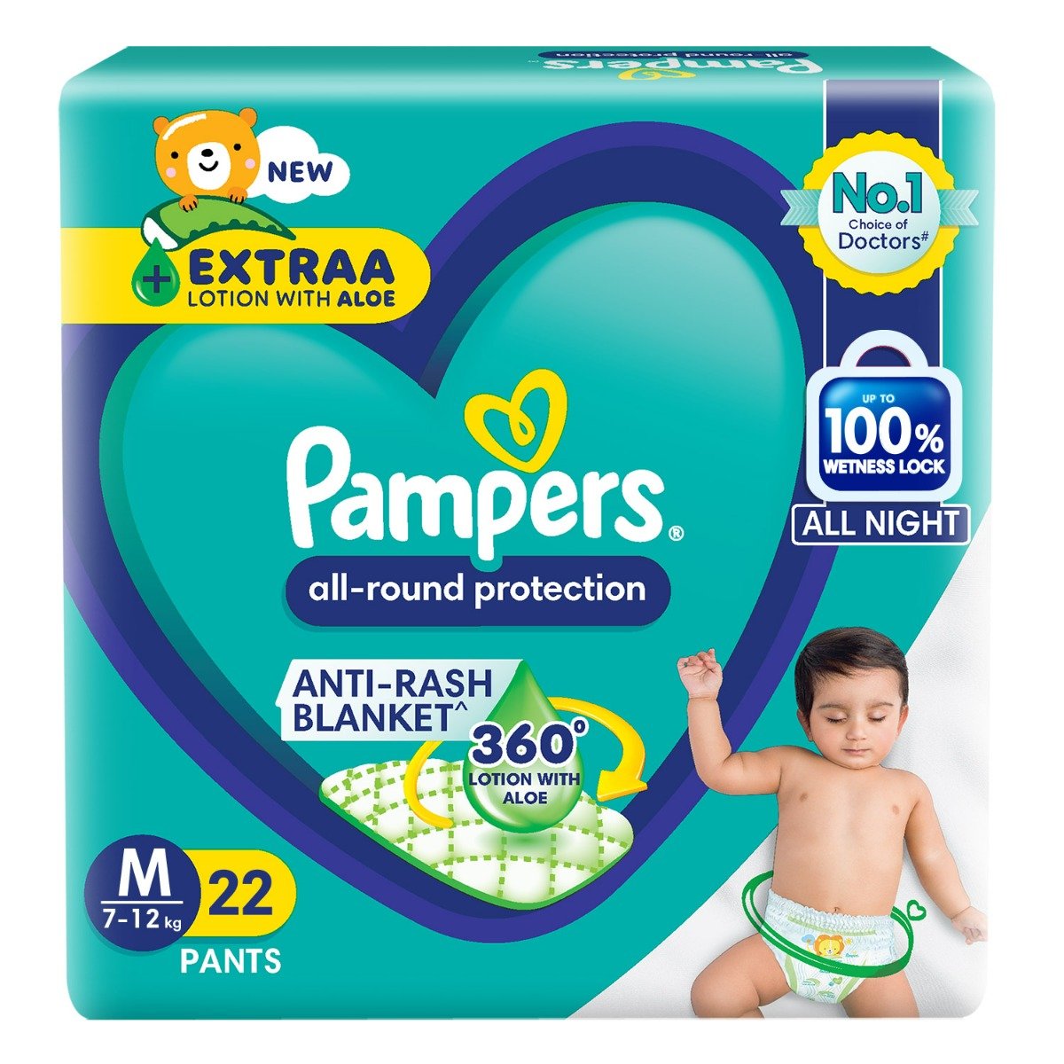 Pampers All-Round Protection Diaper Pants Medium, 22 Count, Pack of 1 Pampers All-Round Protection Diaper Pants Medium, 22 Count, Pack of 1
