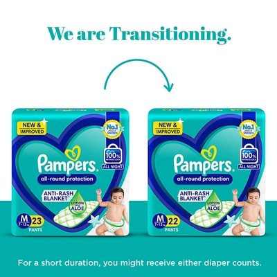 Pampers All-Round Protection Diaper Pants Medium, 22 Count, Pack of 1