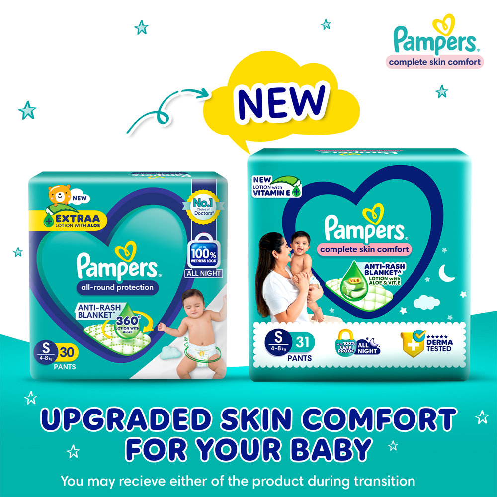Pampers Complete Skin Comfort Diaper Pants Small, 28 Count, Pack of 1 Pampers Complete Skin Comfort Diaper Pants Small, 28 Count, Pack of 1