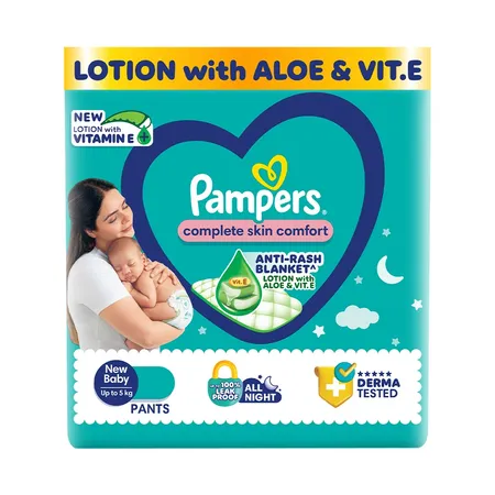 Pampers Complete Skin Comfort Diaper Pants New Baby, 32 Count