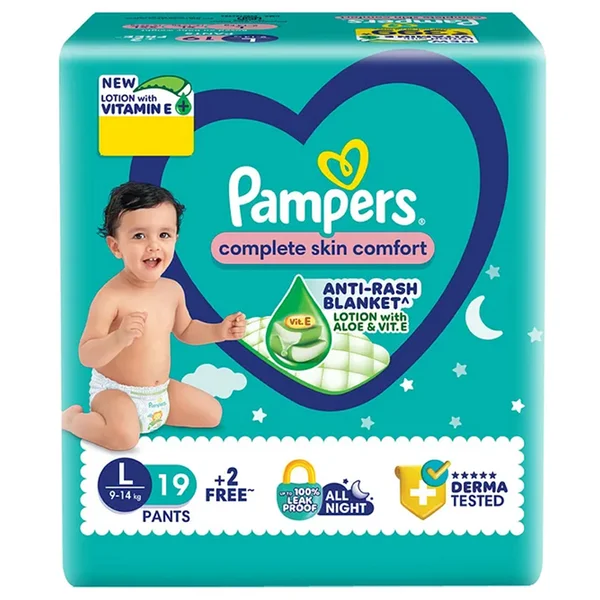Pampers All-Round Protection Diaper Pants Large, 19 Count, Pack of 1